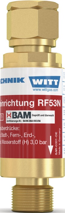 WITT Sicherheitseinrichtung TYP RF 53 N G 1/4″ RH O2, Druckluft, nicht brennbare Gase