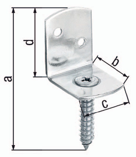 GAH Alberts Flechtzaunhalter 83x32x30x38mm feuerverzinkt L-Form