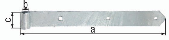 GAH Alberts Ladenband Breite 60 mm Länge 1400 x 60 mm Stärke 8 mm Stahl feuerverzinkt Ø 20 mm abgerundet