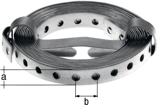GAH Alberts Lochband Band-B20 x 1mm Länge 10 m sendzimirverzinkt
