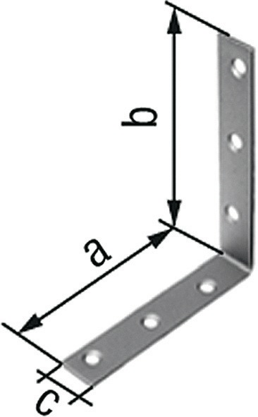 GAH Alberts Stuhlwinkel Länge 40 x 40 mm Breite 15 mm Stärke 1,75 mm Edelstahl Loch-Ø 4,5 mm