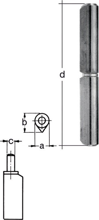 GAH Alberts Profilrolle Bandlänge 180 mm Stift-Ø 14 mm