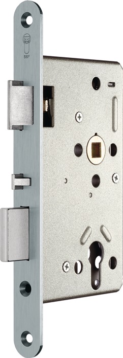 SSF Panik-Einsteckschloss Serie 20 APK Panik-Funktion E abgerundet 20/55/72/9 mm DIN links Edelstahl selbstverriegelnd
