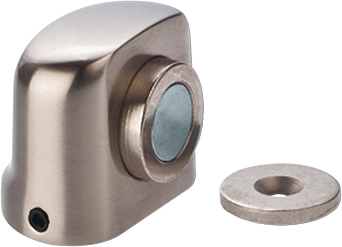 BURG WÄCHTER Magnet-Türpuffer TBM 2430 Höhe 30 mm Leichtmetall Edelstahl-Optik Dübelmontage