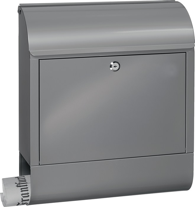 BURG WÄCHTER Briefkasten Scandic 825 Si Höhe 460 mm Breite 380 mm Tiefe 125 mm silber Stahl DIN C4