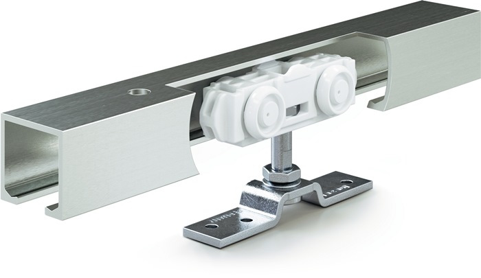 GEZE Schiebesystem Rollan 40 NT 40 kg 1900 mm Holzflügel Komplettset 50-97 cm Wandmontage / Deckenmontage