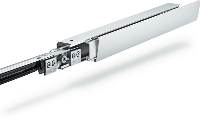 GEZE Schiebesystem Levolan 60 60 kg 2450 mm EV1 Glasflügel Komplettset 40-124 cm Wandmontage