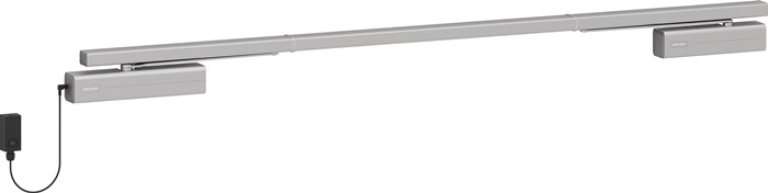 ASSA ABLOY Freilauf-Gleitschienentürschließerset DC 700 G-CO-FM weiß 9016 EN 3-6 Normalmontage Bandseite