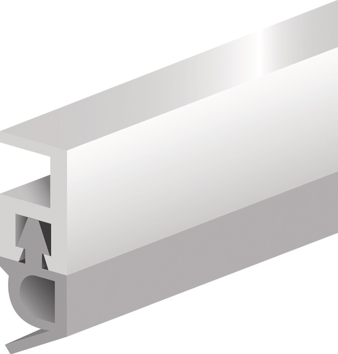 ELLEN Abdichtungsschiene PTS-AR Länge 2100 mm Breite 5 mm zum Nageln Kunststoff blank braun mit weich PVC-Lippe