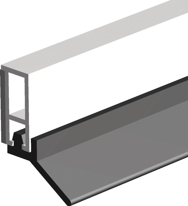 ELLEN Abdichtungsschiene PTS-UL-ZK Länge 2100 mm Breite 6 mm selbstklebend Kunststoff blank weiß große weich PVC-Lippe
