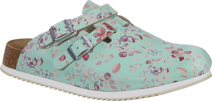 BIRKENSTOCK Clog Kay Flowers Größe 38 W. Schmal flower field mint Obermaterial: Birko-Flor EN ISO 20345 SRA