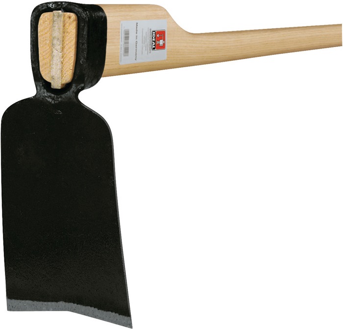IDEAL Rheinische Hacke Blattmaß 185 x 85 x 110 mm geschmiedet, mit Eschenstiel Gewicht 700 g