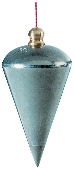 HAROMAC Senklot 200 g Birne Zink-Druckguss, blank gedreht