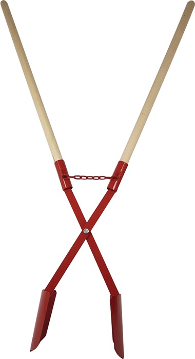 HDP Erdlochausheber Größe 1 200 x 150/110 mm mit 2 Eschenstielen
