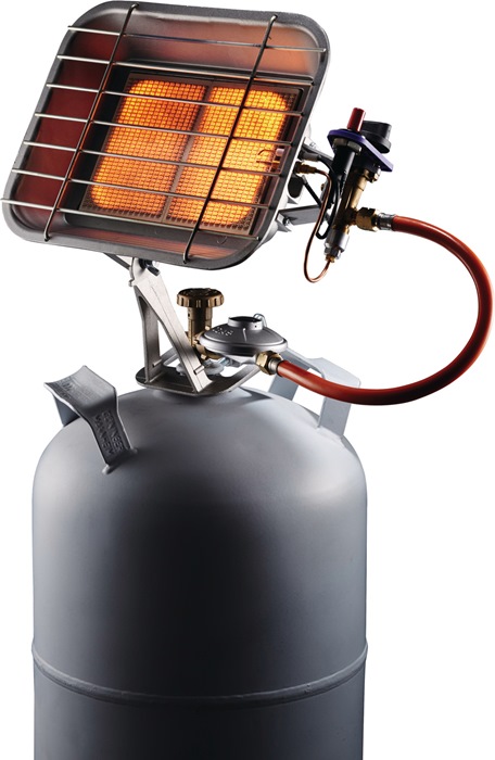 ROWI Heizstrahler HGS 4400/1 P 2,6 - 4,4 kW stufenlos regelbar ca. 320 g/h 50 mbar Piezo