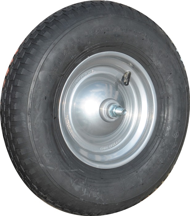 müba Luftrad Rad-Ø 400 mm Radbreite 100 mm mit Schlauch, Achse