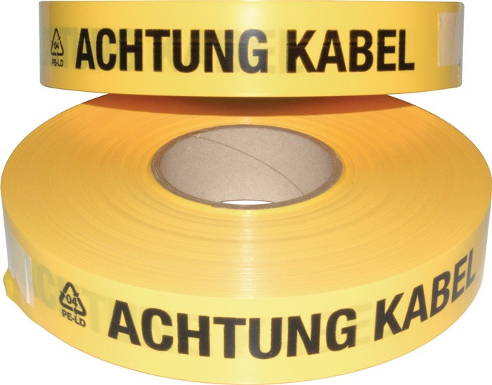 multicoll Trassenwarnband Aufdruck Achtung Kabel Breite 40 mm Länge 250 m gelb