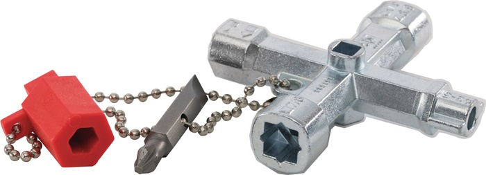 SCHUEBO Schaltschrankschlüssel Doublehead Key 11 Funktionen mit Bitadapter
