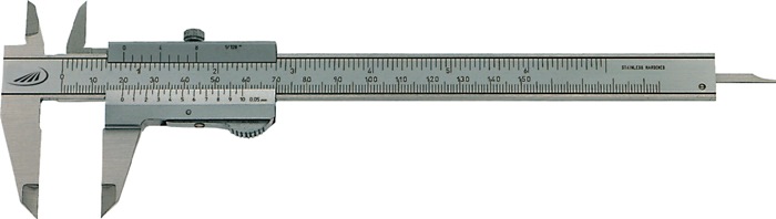 HELIOS PREISSER Taschenmessschieber DIN 862 DUO-FIX 150 mm Feststellschraube / Momentfeststellung eckig