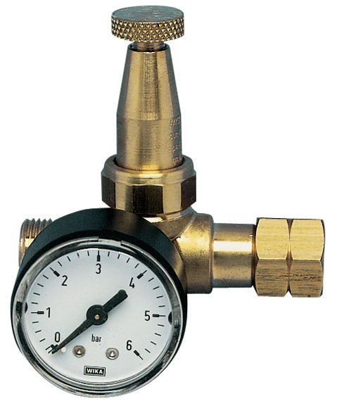 KAYSER Propankleindruckregler Mini mit Manometer 0,5 - 4 bar 6 kg/h W 21,8 x 1/14″ LH