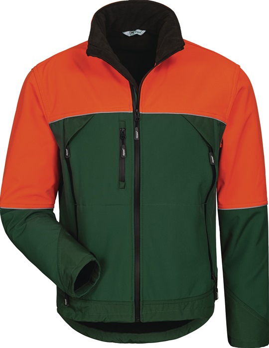 elysee Waldarbeiter-Softshelljacke SANDDORN Größe L grün/orange