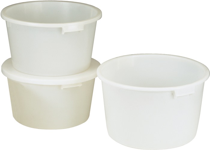 CRAEMER Bottich 85 l HD-Polyethylen weiß mit Griffmulden Ø 628 mm Höhe 385 mm