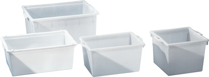 GRAF Kunststoffbehälter eckig 80 l PE natur L770xB500xH310mm konische Form