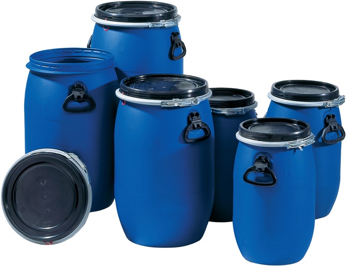 GRAF Weithalsfass 120 l Polyethylen blau Einfüllöffnung-Ø 400 mm