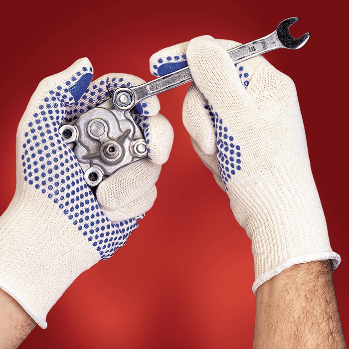 Ansell Handschuhe Tiger Paw® 76-301 Größe 10 weiß/blau EN 388 PSA-Kategorie II