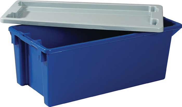 Quality Brand Deckel L400xB280mm grau Polystyrol passend für Drehstapelbehälter
