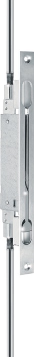 FUHR Türkantriegel 345K 35 mmStulpb.22 mm Stulpl.285 mm Edelstahl Edelstahl Flachstulp käntig