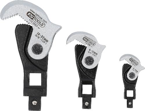 KS TOOLS 1/4" + 3/8" + 1/2" Multifunktions-Schlüssel-Satz, 3-tlg