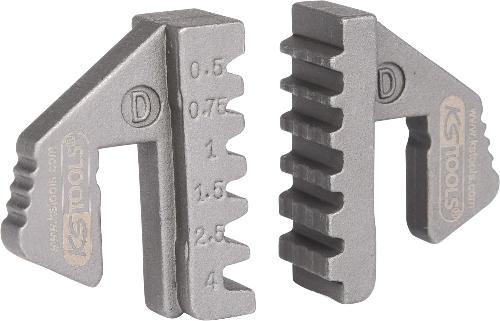 KS TOOLS Paar Crimp-Einsätze für Aderendhülsen, Ø 0,5 - 4 mm