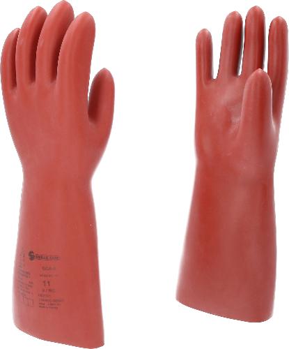 KS TOOLS Elektriker-Schutzhandschuh mit mechanischen und thermischen Schutz, Größe 11, Klasse 0, rot