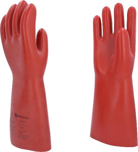 KS TOOLS Elektriker-Schutzhandschuh mit mechanischen und thermischen Schutz, Größe 11, Klasse 3, rot