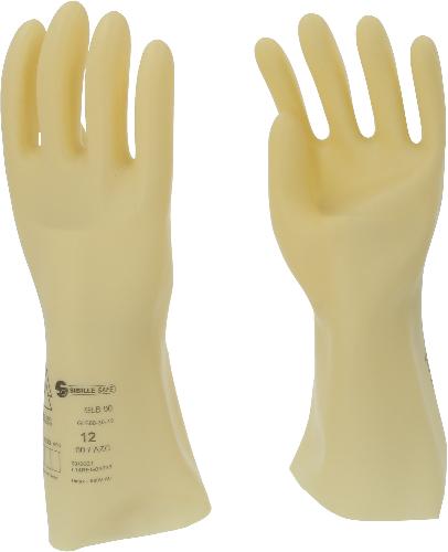 KS TOOLS Elektriker-Schutzhandschuh mit Schutzisolierung, Größe 12, Klasse 00, weiß