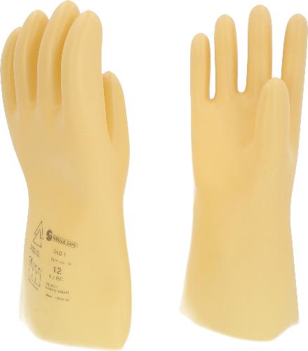 KS TOOLS Elektriker-Schutzhandschuh mit Schutzisolierung, Größe 12, Klasse 1, weiß