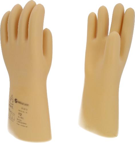 KS TOOLS Elektriker-Schutzhandschuh mit Schutzisolierung, Größe 12, Klasse 2, weiß