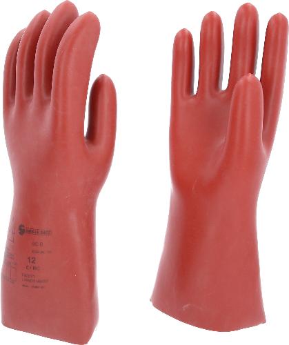 KS TOOLS Elektriker-Schutzhandschuh mit mechanischem Schutz, Größe 12, Klasse 0, rot
