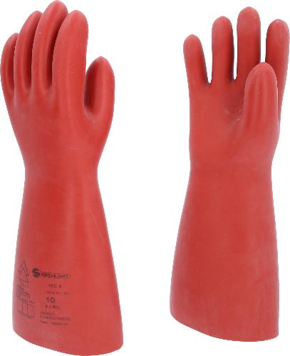 KS TOOLS Elektriker-Schutzhandschuh mit mechanischem Schutz, Größe 10, Klasse 4, rot