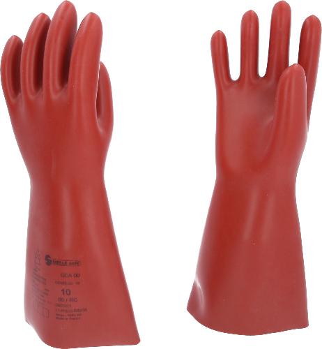 KS TOOLS Elektriker-Schutzhandschuh mit mechanischen und thermischen Schutz, Größe 10, Klasse 00, rot