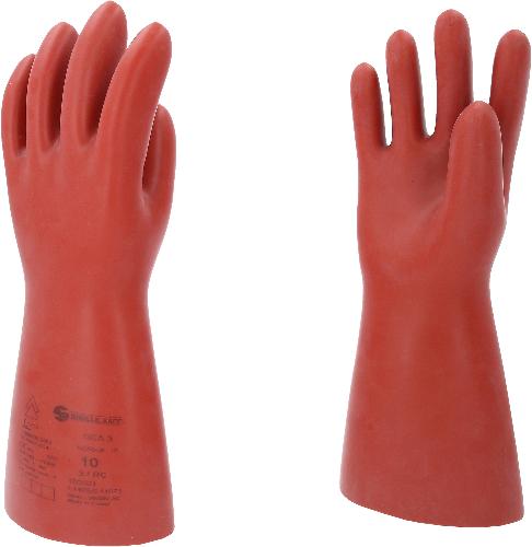 KS TOOLS Elektriker-Schutzhandschuh mit mechanischen und thermischen Schutz, Größe 10, Klasse 3, rot