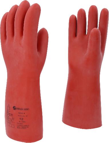 KS TOOLS Elektriker-Schutzhandschuh mit mechanischen und thermischen Schutz, Größe 12, Klasse 4, rot