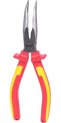 KS TOOLS ERGOTORQUE VDE Flachrundzange, gebogen, 205mm