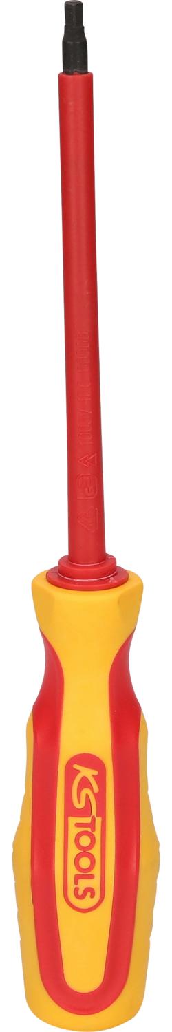 KS TOOLS Innensechskant-Schraubendreher mit Schutzisolierung, 4mm