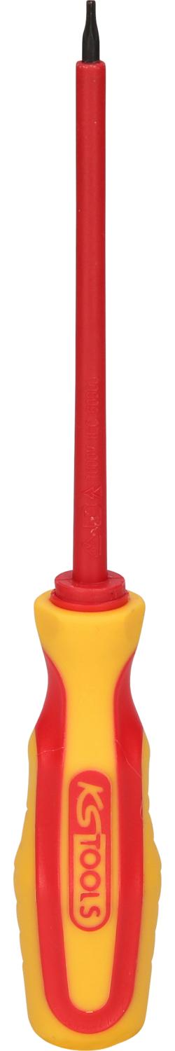 KS TOOLS Schraubendreher mit Schutzisolierung für Innen-Torx-Schrauben, T7