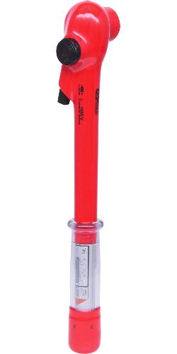 KS TOOLS 3/8" Drehmomentschlüssel mit Schutzisolierung und Umschalt-Ratschenkopf, 5-50Nm