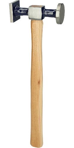 KS TOOLS Karosserie-Riffelhammer grob, rund/eckig, 325mm