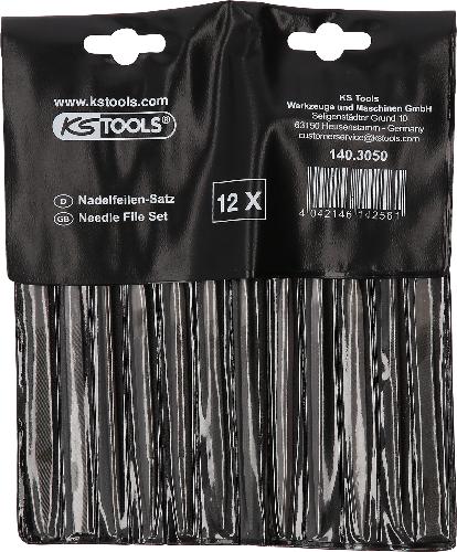 KS TOOLS Nadelfeilen-Satz mit Kunststoffheft, 12-tlg