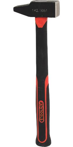 KS TOOLS Schlosserhammer, Fiberglasstiel, französische Form, 400g